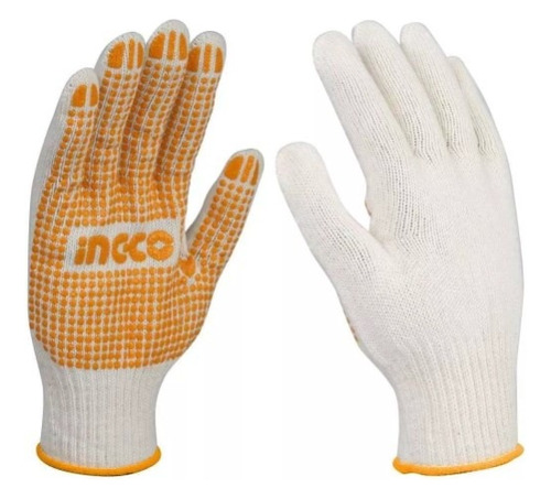 Guantes Algodon Pvc En Palma Y Pulgar