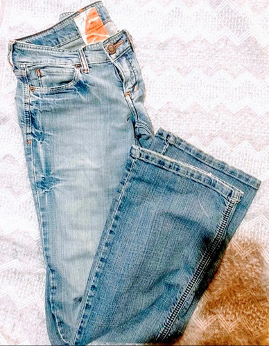 Jeans Mujer Tipo Flare Talla 36 De Tiro Bajo, Americanino