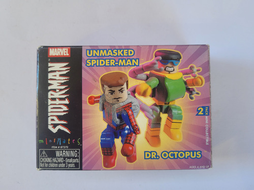Marvel Minimates Unmasked Spiderman & Dr. Octopus (Usado)