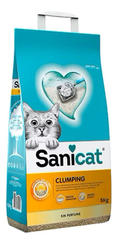 Arena Sanitaria Aglomerante Para Gatos Sanicat Clumping 5kg