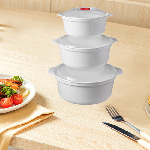 3 Piezas De Cuencos Para Microondas Con Tapas, Cuencos Para