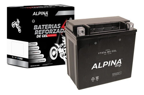Imagen 1 de 4 de Bateria Alpina Ytx14-bs Gel Libre De Mantenimiento