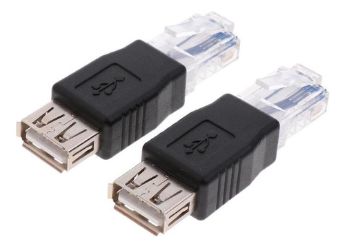 Convertidor De Red Ethernet Rj45 Macho A Usb 2.0 Hembra (2