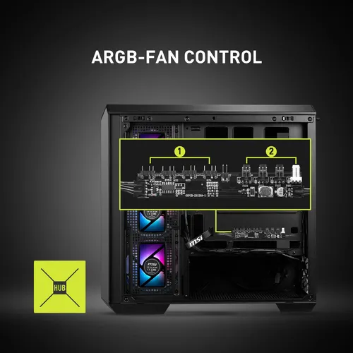 Funda Para Pc Msi Mag Pano M100r Pz Micro-atx Con 4 Ventilad