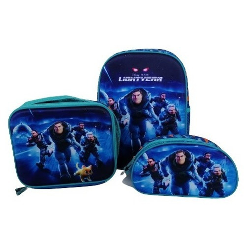 Set Morral, Lonchera Y Cartuchera Infantil 3d Busslight Year