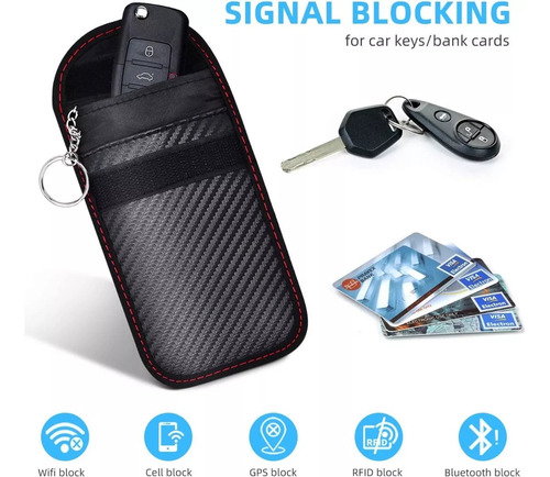 Bolsa Bloqueo Rfid Señal Llave De Carro, Tarjetas