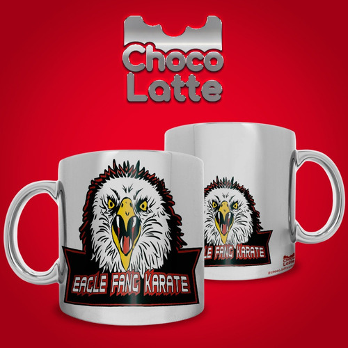 Taza Plateada Cromada Sublimada Cobra Kai Eagle Fang