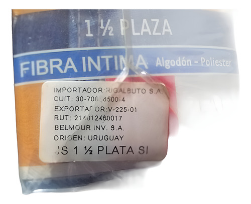 Juego De Sàbanas 1 Plaza Y Media Casablanca Azul Líneas