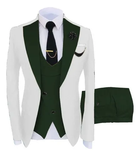 Terno Masculino De Três Peças, Top + Calça + Colete