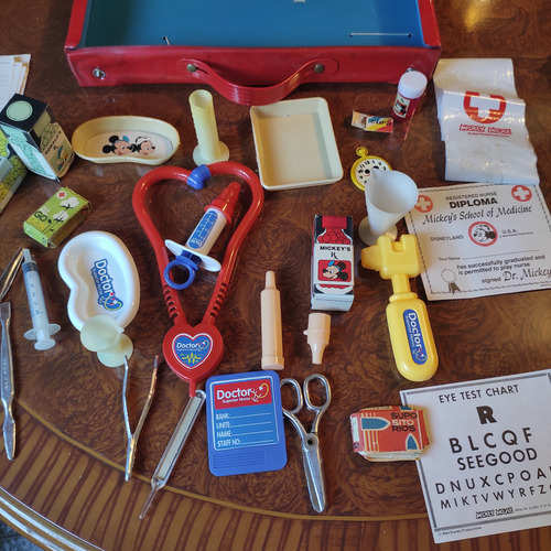 Juego Maletín Kit Estuche De Medico De Mickey Mouse Grande (Usado)
