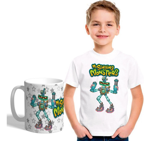 Remera My Singing Monsters Combo Con Taza