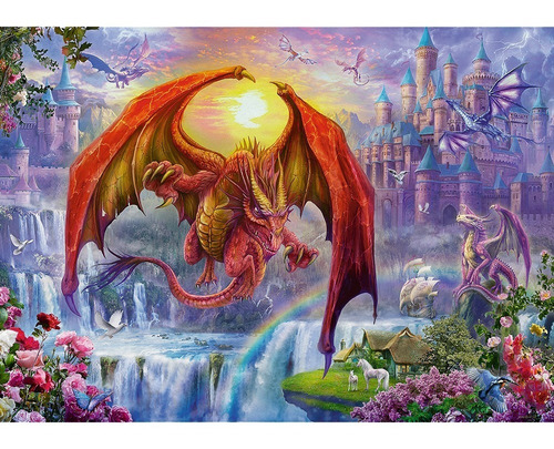 Reino Del Dragon Rojo Rompecabezas 1000 Pz Ravensburger