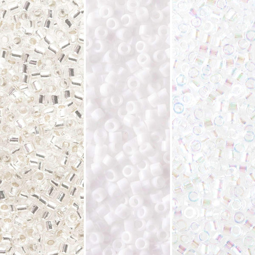 Miyuki Delica Seed Beads Bundle: Tamaño 11 0 Morning Frost