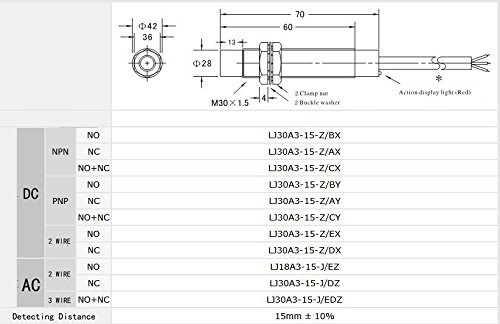 Ljc30 A3-h-z Bx Capacitiva Sensor Proximidad 3 Dc 6 V