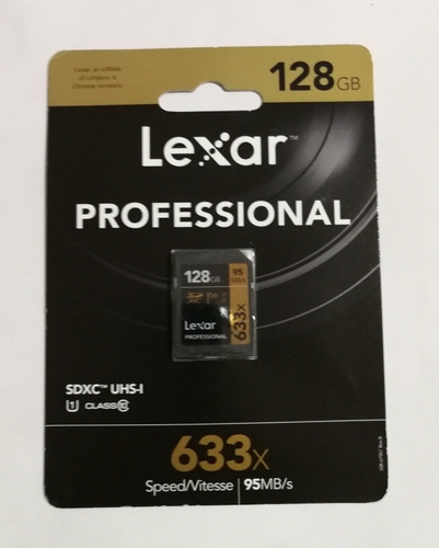 Memoria Sd Lexar De 128 Gb Nueva Sellada