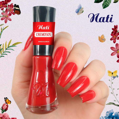 Imagem 7 de 8 de Kit 10 Esmaltes Nati Manicure Tons Diversos Mais Vendidos