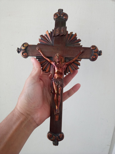 Crucifijo Antiguo Bronce