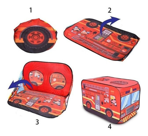 Auto Bombero Autoarmable Casita De Juegos Infantil Faydi