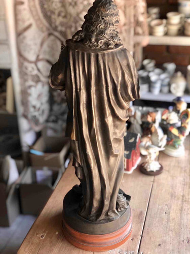 Imagen 7 de 7 de Antigua Escultura Petit Bronce Moliere