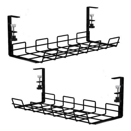 Bandeja Gestion Cabl Para Debajo Escritorio 2 Taladro Cesta