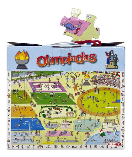 Imagen 1 de 10 de Rompecabezas Piso Puzzle Olimpiadas 70 Piezas Infantil Niños