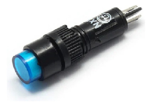 Ojo De Buey Led Azul Tablero 24v 8mm Indicador X10 Unidades