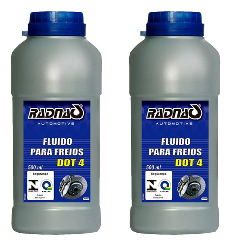 Kit 2 Óleos Freio Dot 4 500ml Radnaq