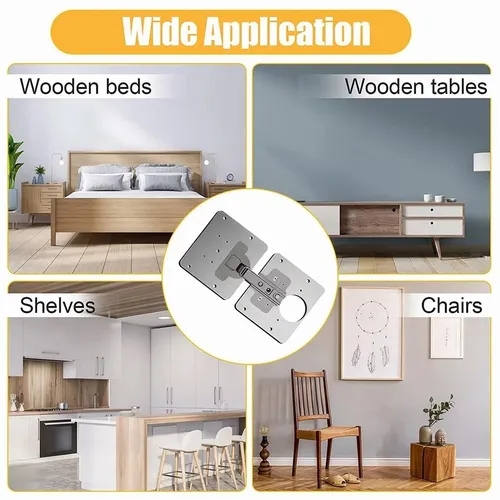 Par De Placa De Reparacion Bisagra Mueble Tornillos Puerta