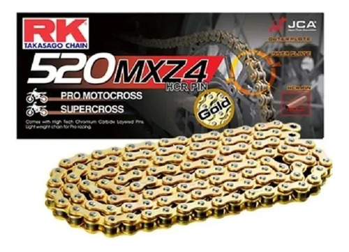 Cadena Rk Mxz4 520 X 120 Motocross Crf Yzf Rmz Kxf Sxf 