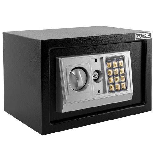 Caja Fuerte Digital Con Combinación Y Llave Super Resistente Color Negro