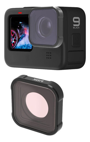 Filtro Lente Para Mergulho Rosa Para Gopro 9 E 10