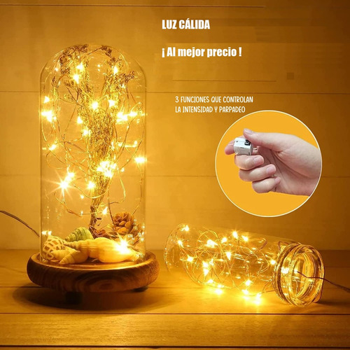Extensión De Luces Micro Led Alambre De 2m X 12 Unidades.