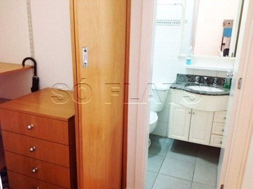 Imagem 13 de 15 de Em Moema Muito Bem Localizado, Flat Todo Mobiliado Disponível. - Sf32328
