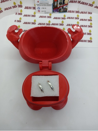 Imagen 9 de 10 de Corazón Estuche Porta Anillos Alhajero San Valentín 3d
