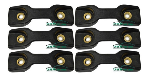 Gancho Da Caçamba Pick-up Strada Kit C/ 6 Peças + Corda