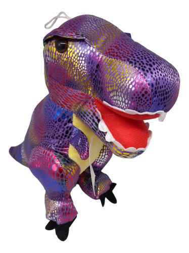 Tirano Rexito Tierno Peluche Dinosaurio 30cm Morado