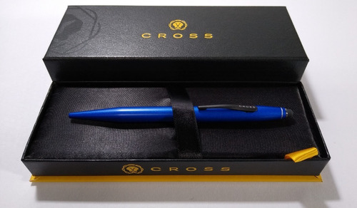 Bolígrafo Cross Tech2 Metallic Blue Con Estuche Color de la tinta Negro