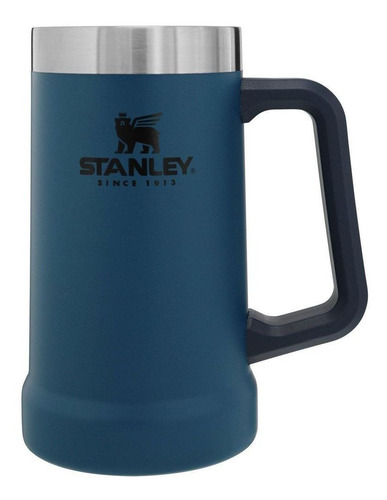 Imagem 3 de 8 de Caneca Térmica De Cerveja Chopp Stanley Original 709ml Azul