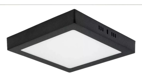 Panel Plafon Led 18w Cuadrado Negro Aplicar 6000k Macroled
