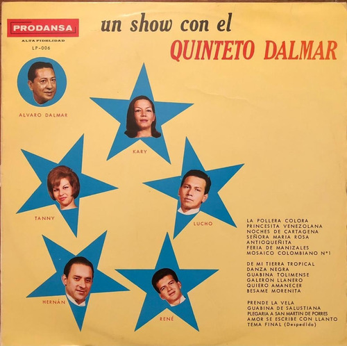 Disco Lp - Quinteto Dalmar / Un Show Con El. Album