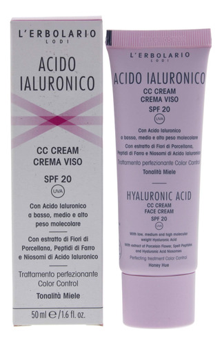 Lerbolario Ácido Hialurónico Honey Hue - Crema Facial Cc,.