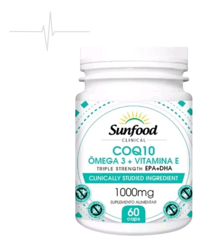 Coenzima K10 Ubiquinona 200mg Com Ômega 3 E Vitamina E