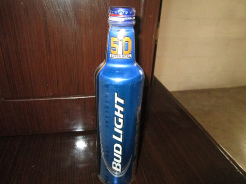 Botella De Colección Bud Ligth Aluminio ¡ojo Coleccionistas! (Usado)