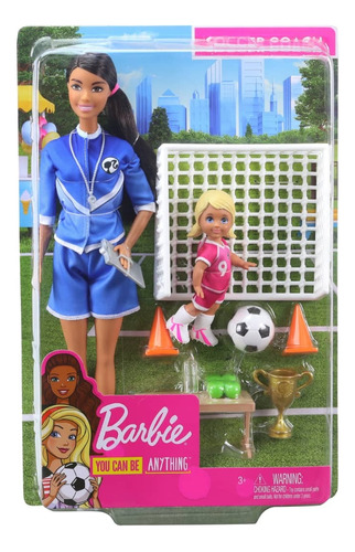 Barbie Entrenadora De Fútbol Incluye Barbie Chelsea Mattel