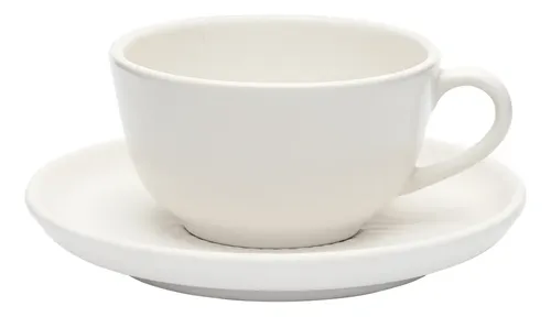 桜❀　0728 Xícara De Chá 200ml Com Pires De Porcelana Flat Zen Oxford