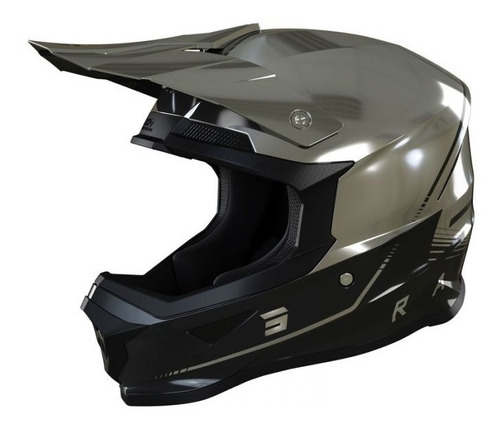 Casco De Moto Motocross Shot Raw 3.0 Chrome Talle M