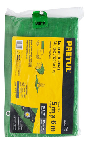 Lona 5 X 6 M, Verde, Pretul 23752