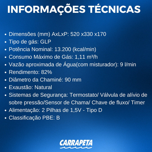 Aquecedor a gás GLP Rinnai Onnsen REU-M090 CFH branco