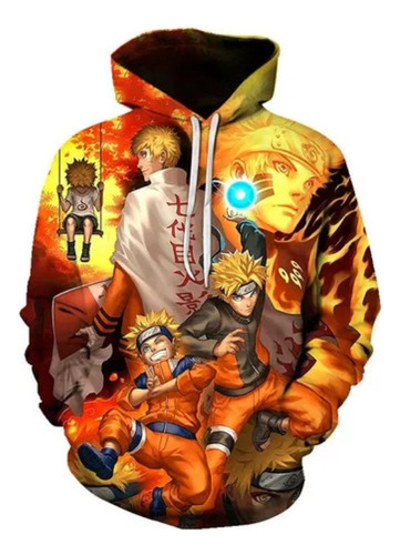 Sudadera Naruto Con Capucha Suelta Impresa En 3d Para Hombre