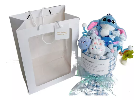 Ramo De Flores De Peluche Sanrio Azul Regalo De San Valentín